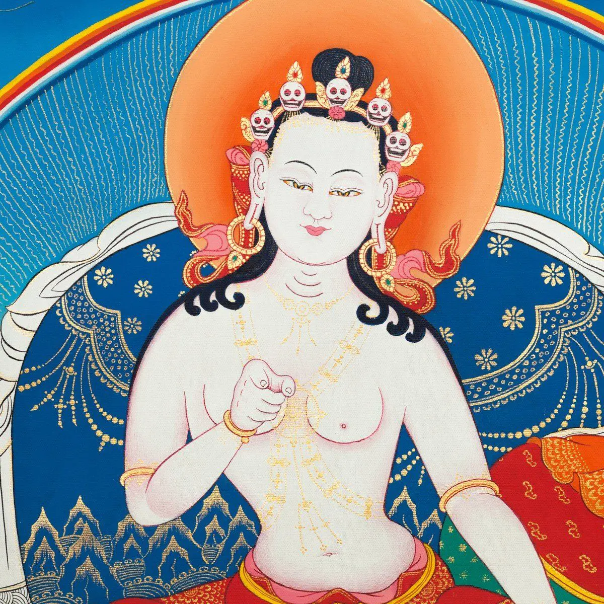 buddhist thangka great dzogchen teacher garab dorje 35 x 45 cm